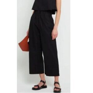 Kourt Wide Leg Linen Blend Black Pants Sz Medium